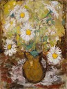 72 Brown vase with daisies 62x47 Libertas